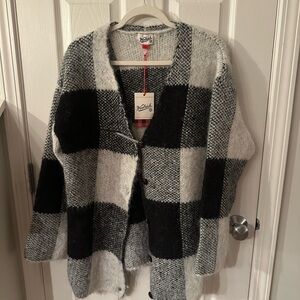 Target Woolrich Black and White Checkered Women's Sweater